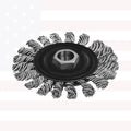 Milwaukee 48-52-5020 4" Full Cable Twist Knot Wheel - Stainless Steel