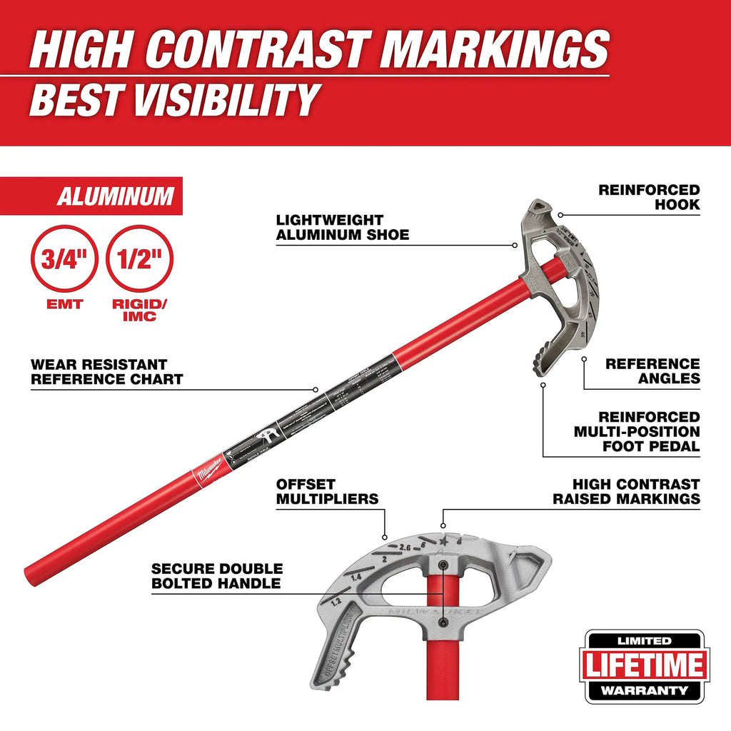 Milwaukee 48-22-4071 3/4 in. Aluminum Conduit Bender and Handle