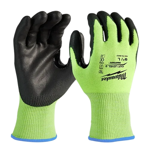 Milwaukee 48-73-8923B 12PK High Vis Cut Level 2 Polyurethane Dipped Gloves - XL