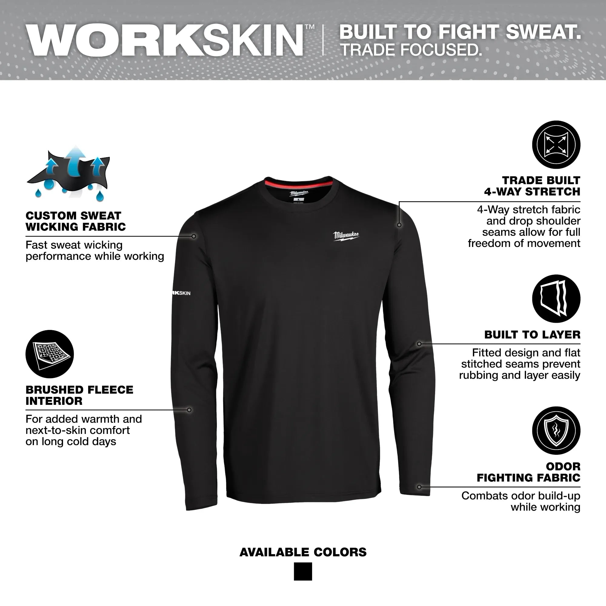 Milwaukee 403B WORKSKIN™ Crew Neck Baselayer