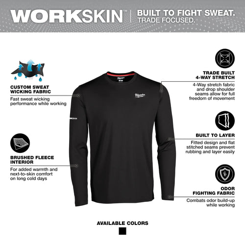 Milwaukee 403B WORKSKIN™ Crew Neck Baselayer