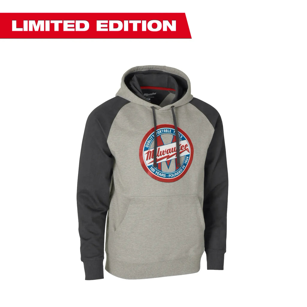 Milwaukee HOOD1924G 1924 100 Year Anniversary Work Hoodie Gray