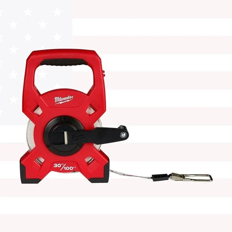Milwaukee 48-22-5330 30m/100' Fiberglass Open Reel Long Tape Measure