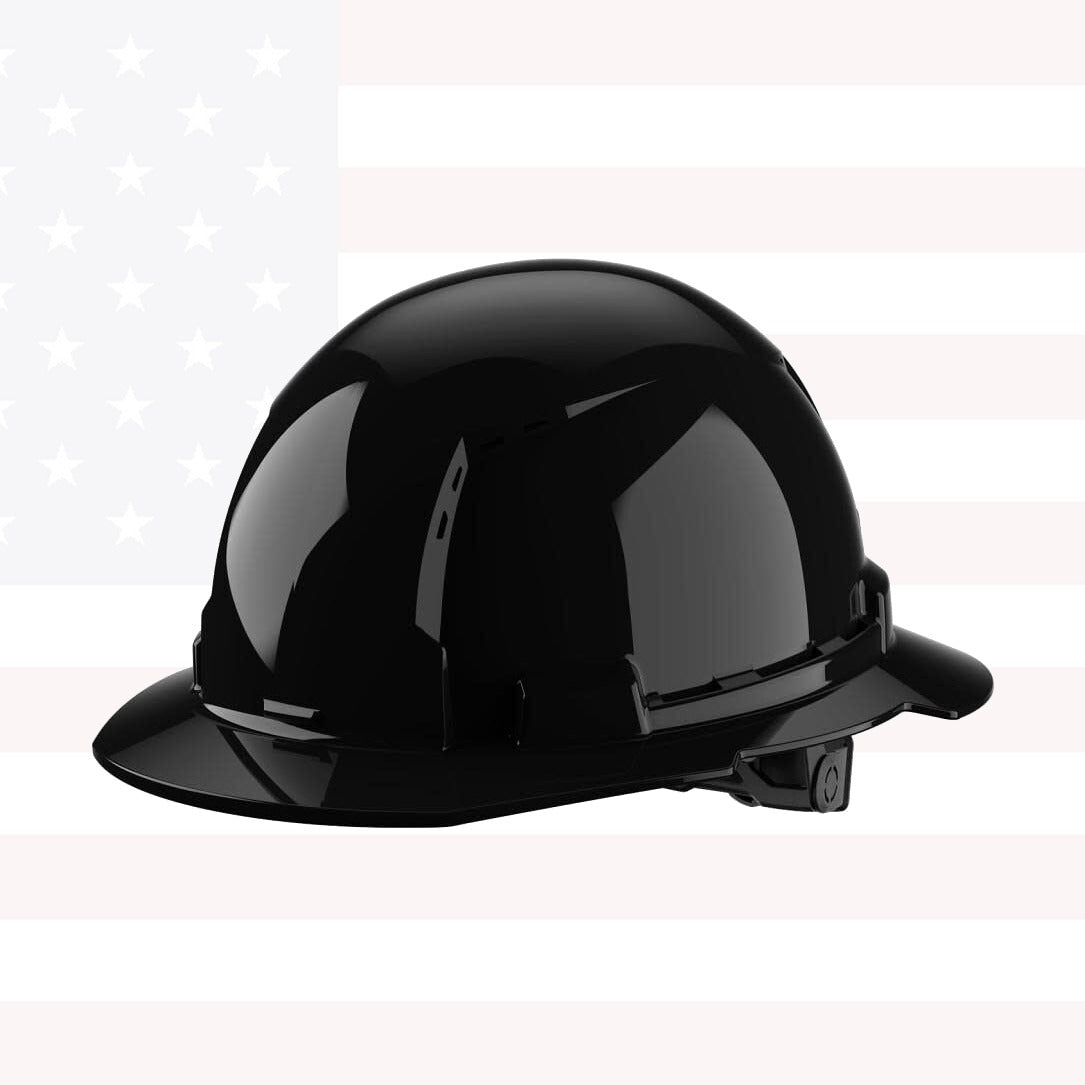 Milwaukee 48-73-1231 BOLT Black Full Brim Vented Hard Hat w/ 6pt Ratcheting Suspension (USA) - Type 1, Class C