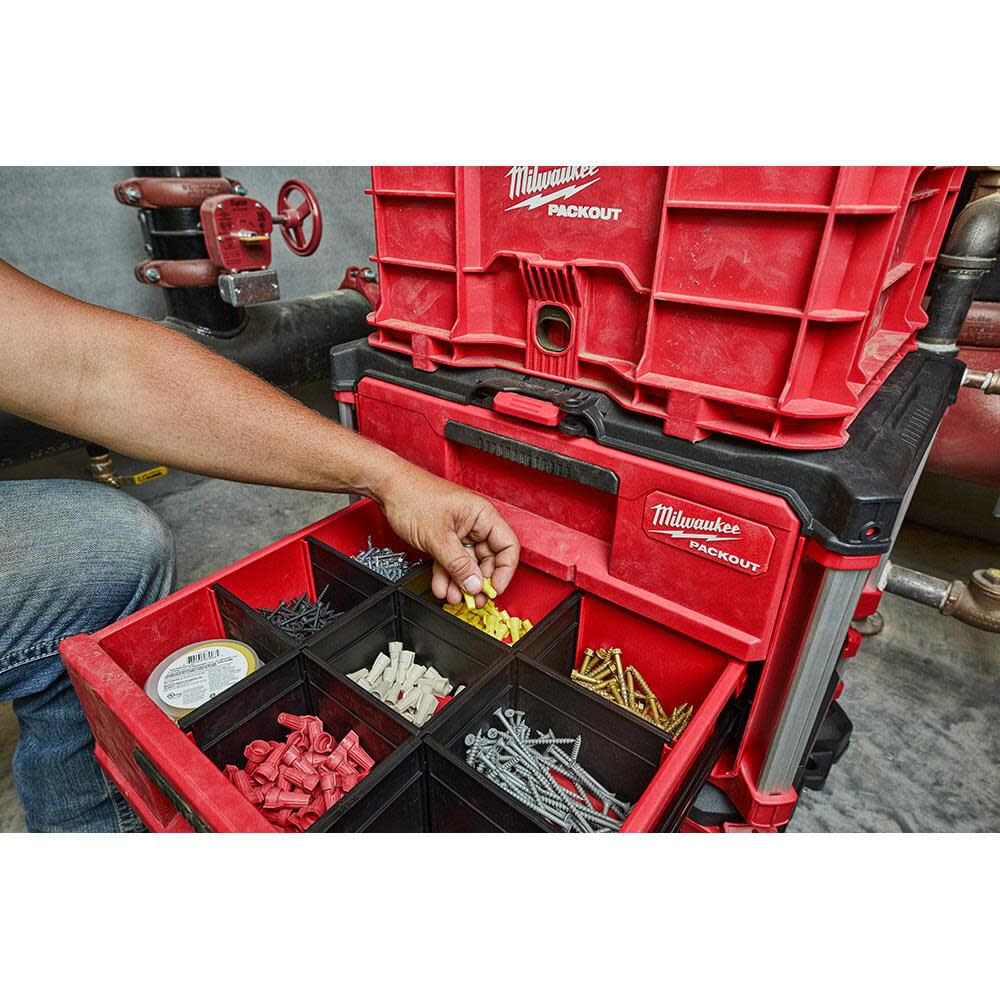 Milwaukee 48-22-8472 PACKOUT 2 Drawer Tool Box Durable Dividers