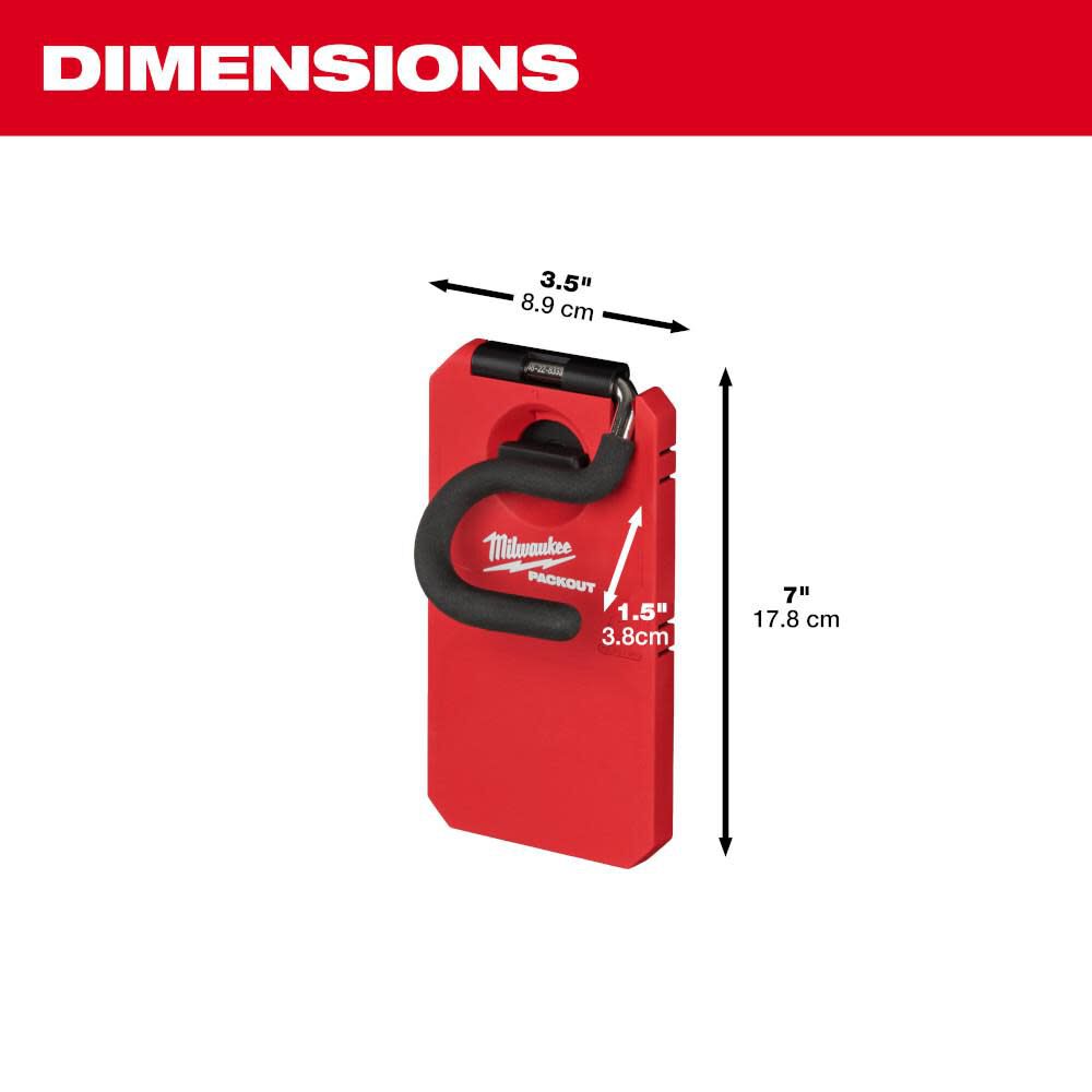 Milwaukee 48-22-8333 PACKOUT Shop Storage 4" S Hook