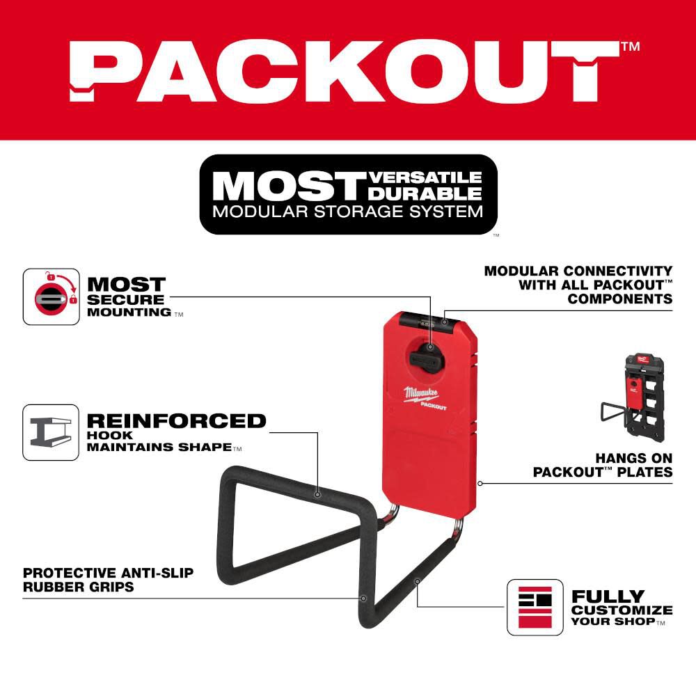 Milwaukee 48-22-8332 PACKOUT Shop Storage Wide Hook