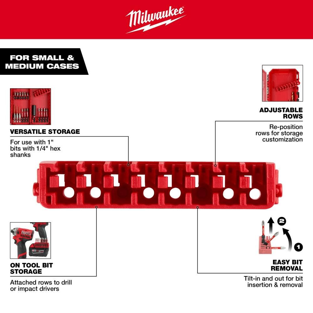 Milwaukee 48-32-9932 Small & Medium Case Rows For Insert Bit Accessories