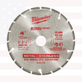 Milwaukee 49-93-7800 4" Steelhead Segmented Rim Diamond Cut-Off Blade for Metal