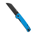 QSP Penguin Liner Lock Knife Blue Diamond Aluminum (3" Black S90V)