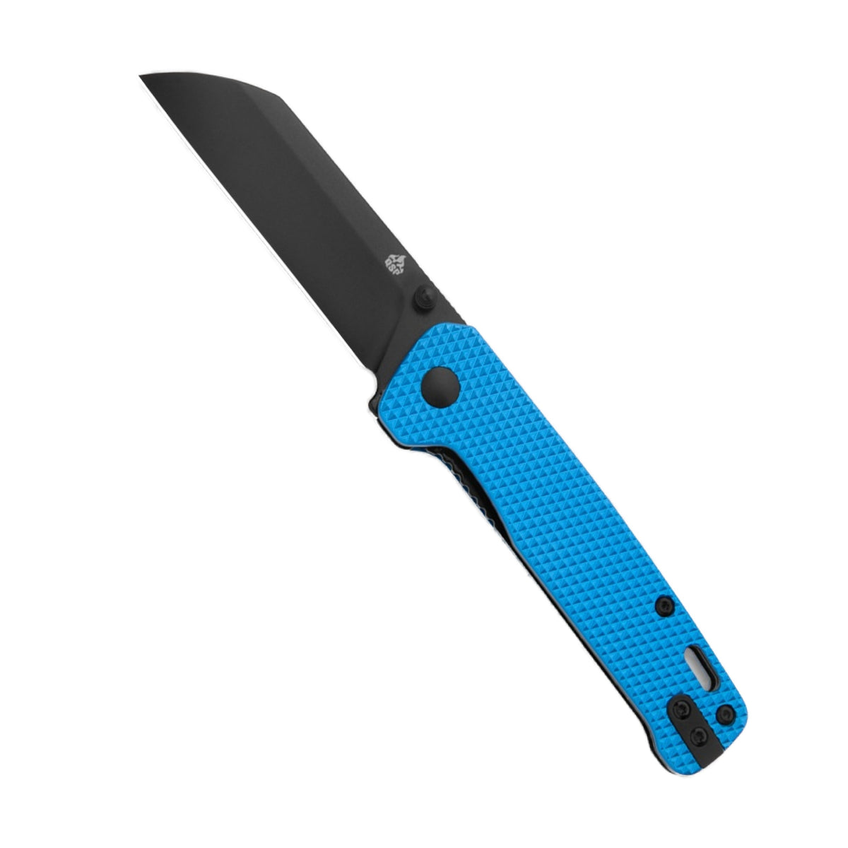 QSP Penguin Liner Lock Knife Blue Diamond Aluminum (3" Black S90V)