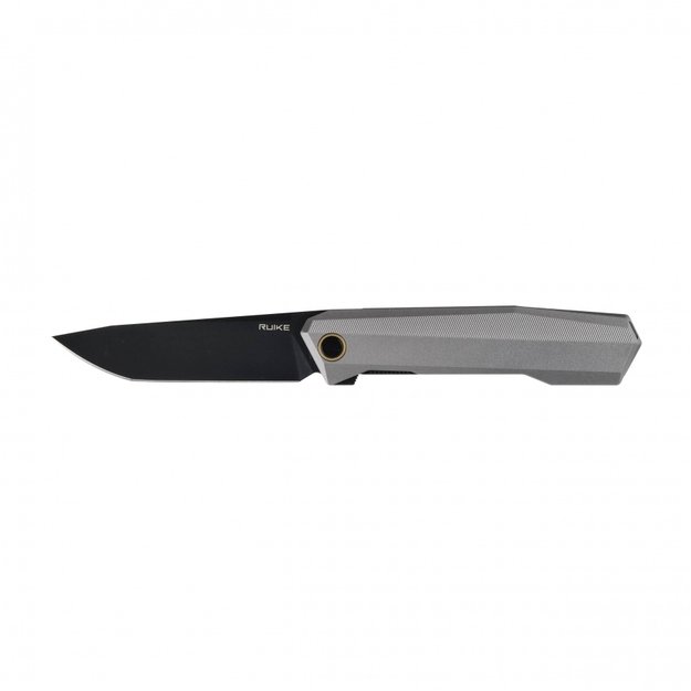 Ruike P166 Linerlock Gray Aluminum (3.75 Black DLC) 14C28N