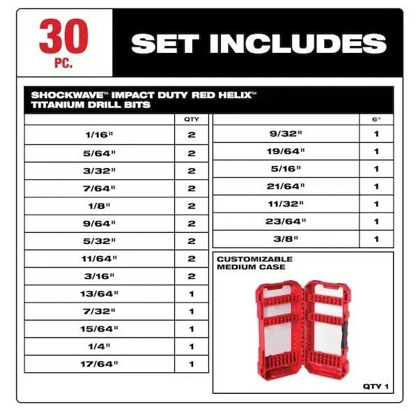 Milwaukee 48-89-4330 Titanium Drill Bit Set (30-Piece)