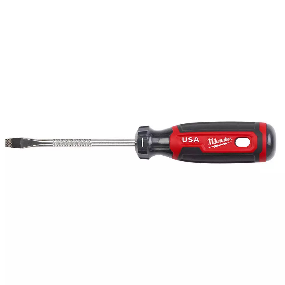 Milwaukee MT206 4 in. x 1/4 in. Slotted Flat Head Screwdriver with Cushion Grip