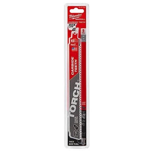 Milwaukee 48-00-5502 9" 8TPI The TORCH™ with CARBIDE TEETH 5PK