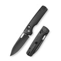 TRIVISA Sabretooth Crossbar Lock Black Canvas Micarta (3.00" Black Stonewash)