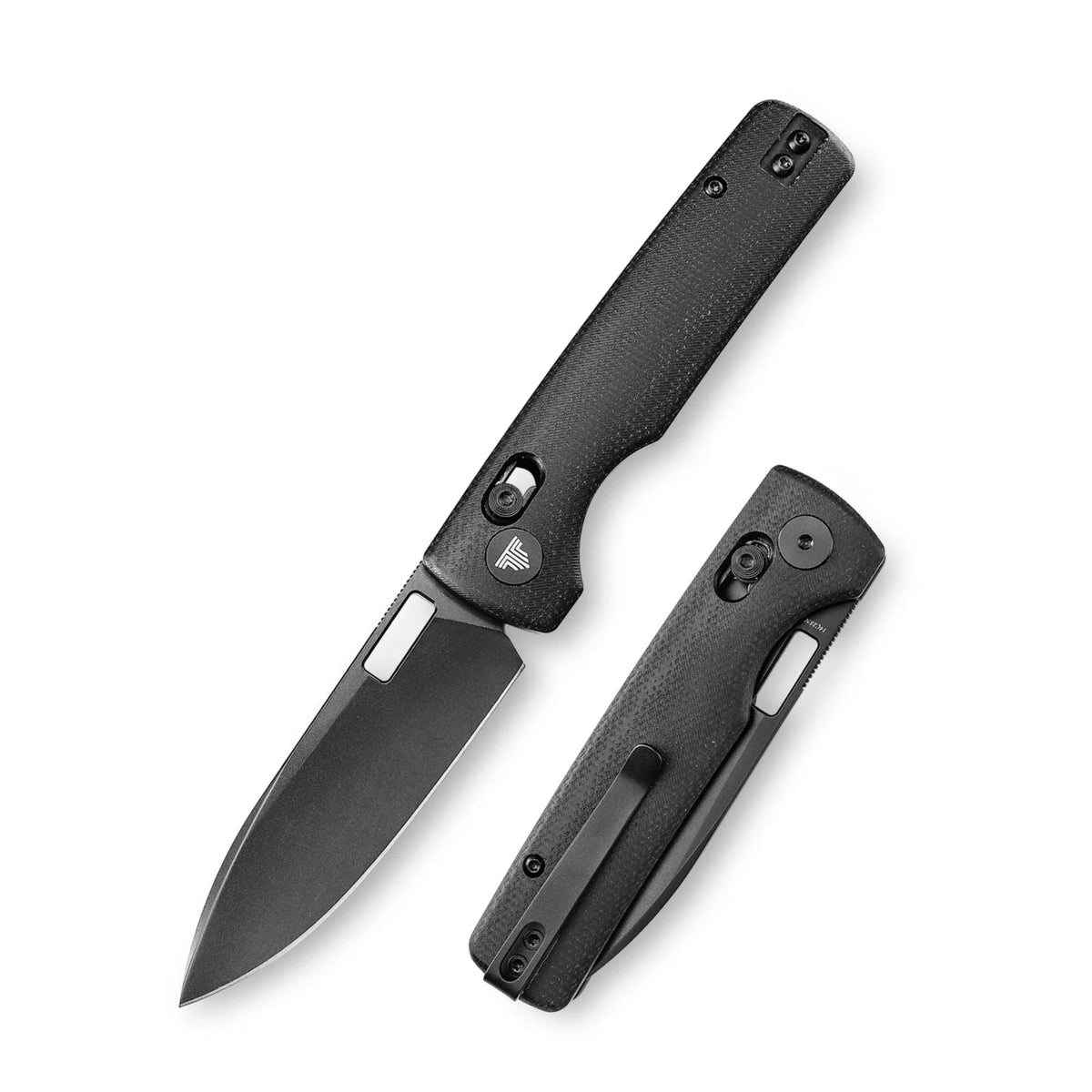 TRIVISA Sabretooth Crossbar Lock Black Canvas Micarta (3.00" Black Stonewash)