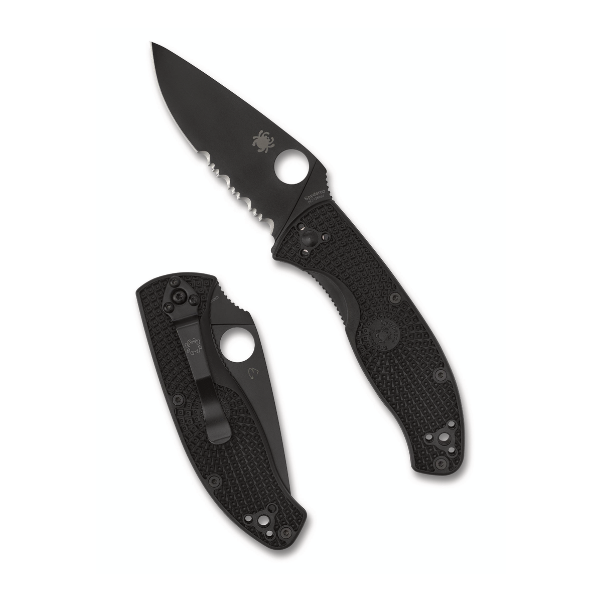 Spyderco Tenacious Lightweight Folding Knife FRN (3.375" Black Serr)