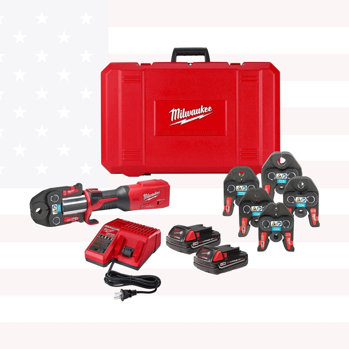 Milwaukee 2922-22M M18 FORCE LOGIC Press Tool Kit w/ ONE-KEY with 1/4"-7/8" Streamline ACR Jaws