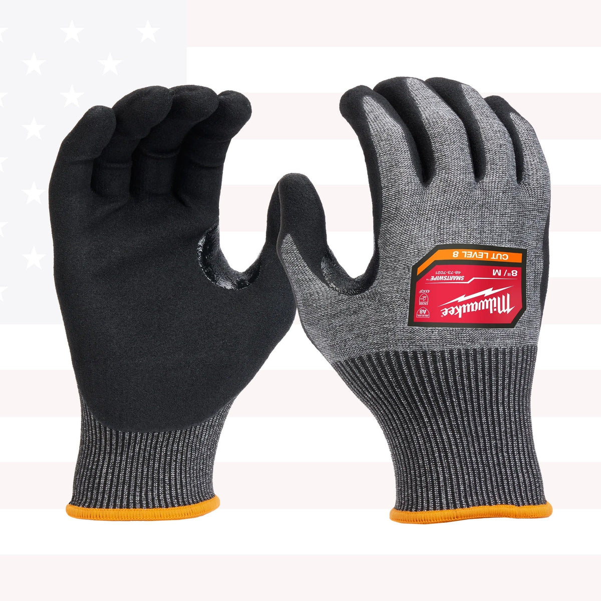 Milwaukee 48-73-7021 Cut Level 8 High-Dexterity Nitrile Dipped Gloves - M