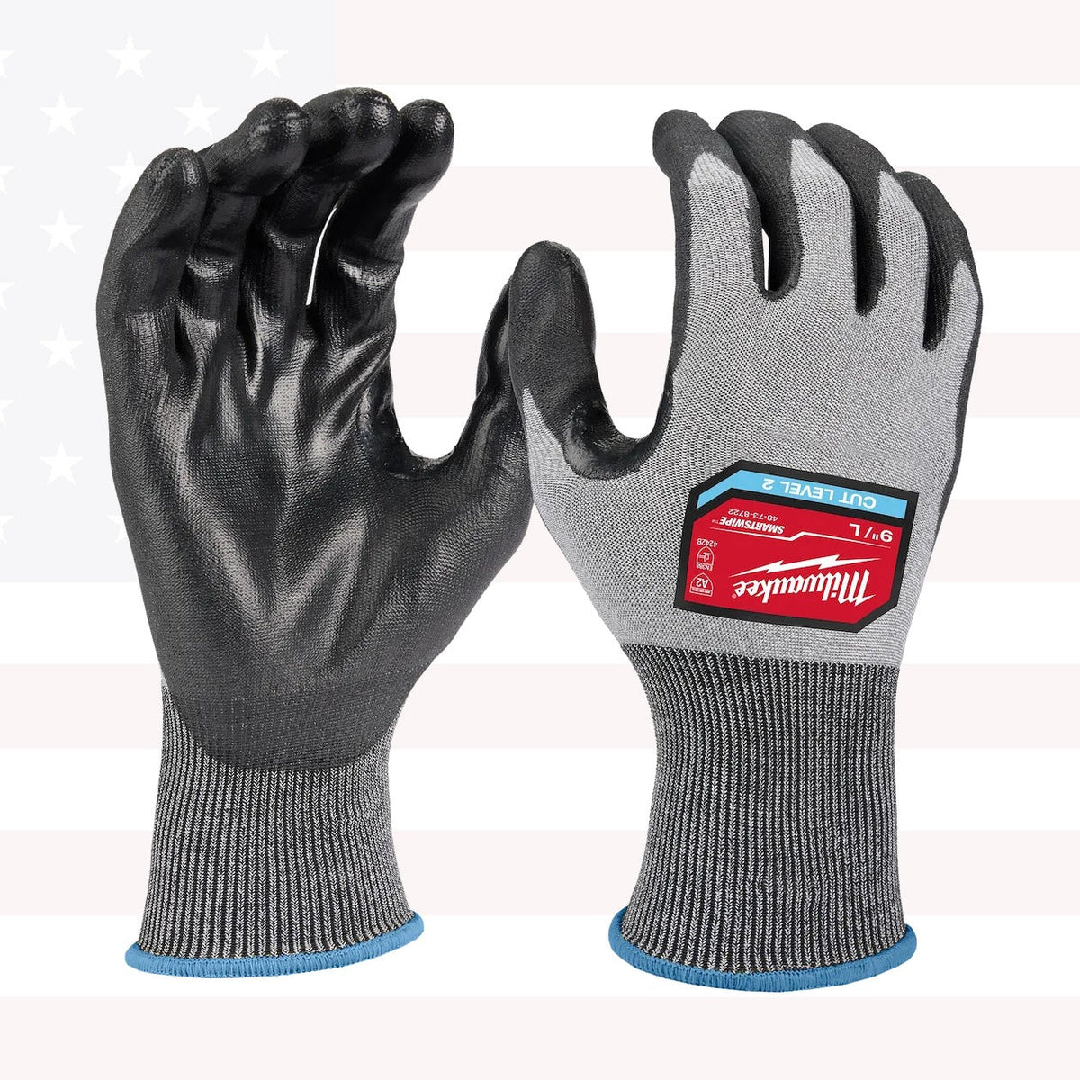 Milwaukee 48-73-8727 Cut Level 2 High Dexterity Polyurethane Gloves - L (2 Pack)