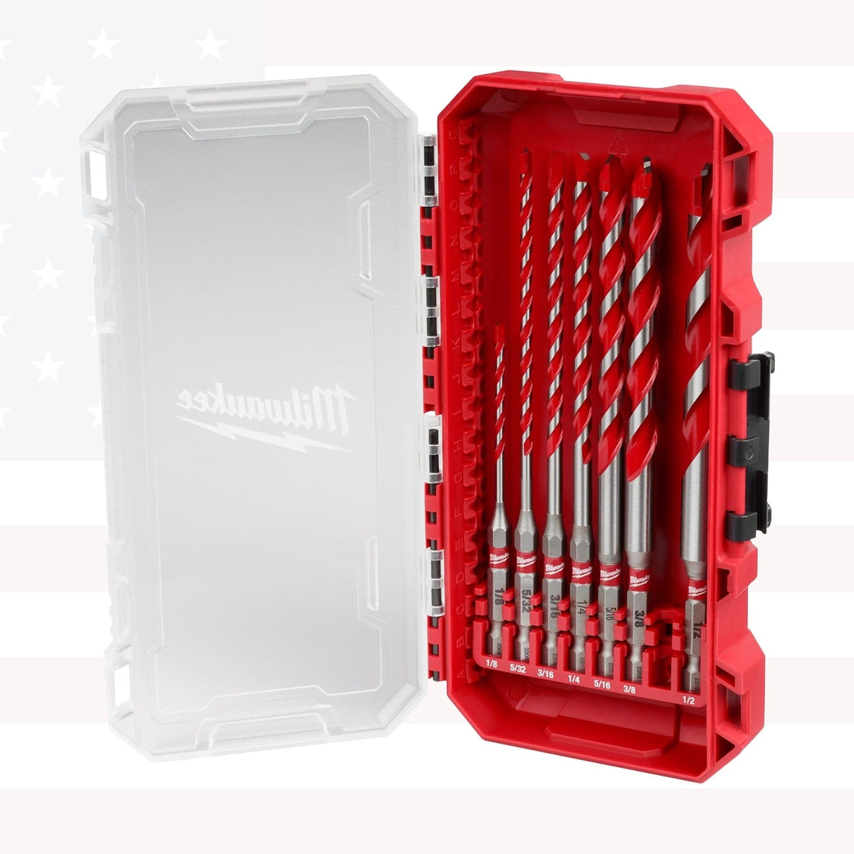 Milwaukee 48-20-9057 7PC SHOCKWAVE Impact Duty Carbide Hammer Drill Bit Set