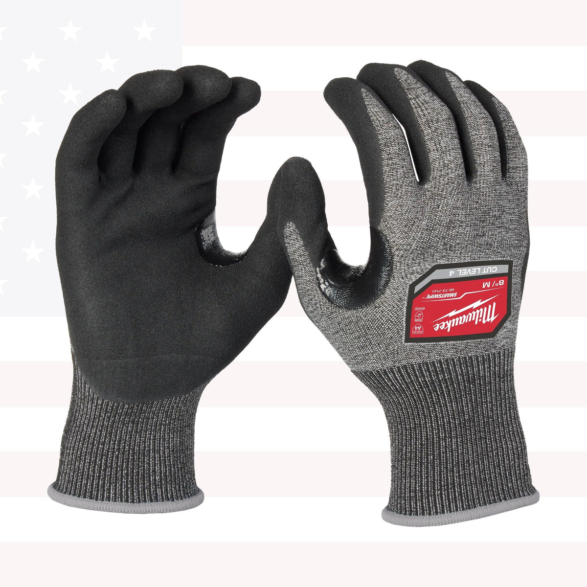 Milwaukee 48-73-7141 Cut Level 4 High-Dexterity Nitrile Dipped Gloves - M