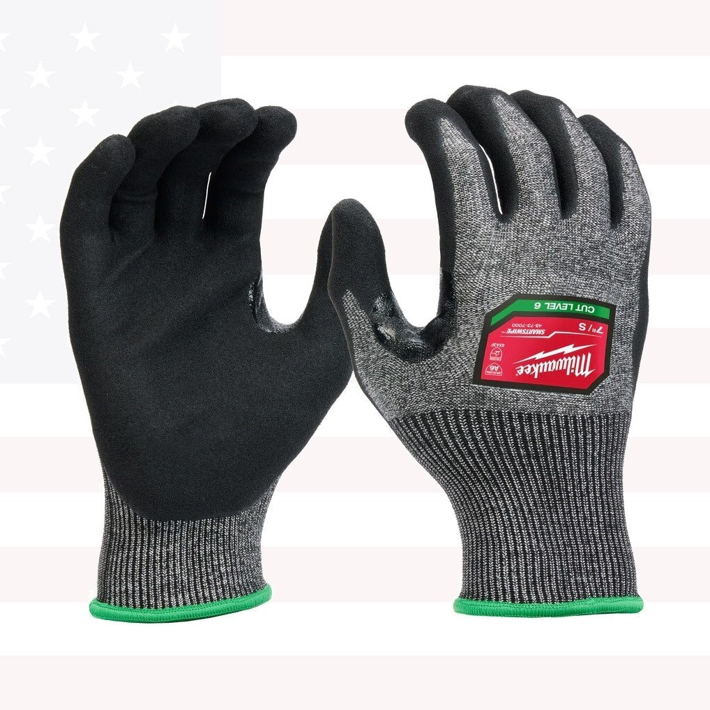 Milwaukee 48-73-7000B 12PC Small Cut Lvl 6 High-Dexterity Nitrile Dipped Gloves