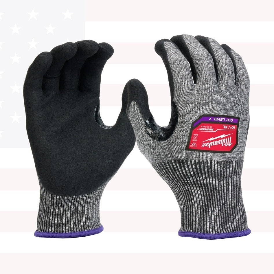 Milwaukee 48-73-7013B XL 12 Pair Cut Lvl 7 High-Dex Nitrile Dipped Gloves