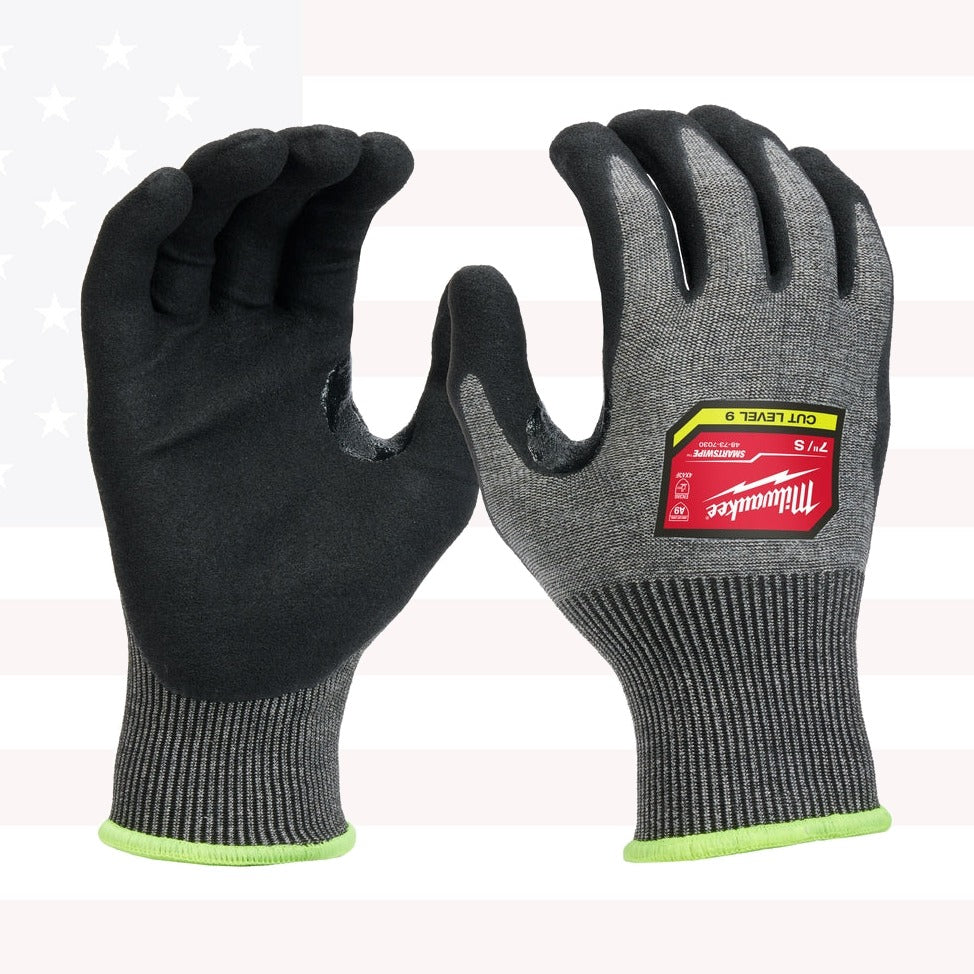 Milwaukee 48-73-7030B S 12 Pair Cut Lvl 9 High-Dex Nitrile Dipped Gloves