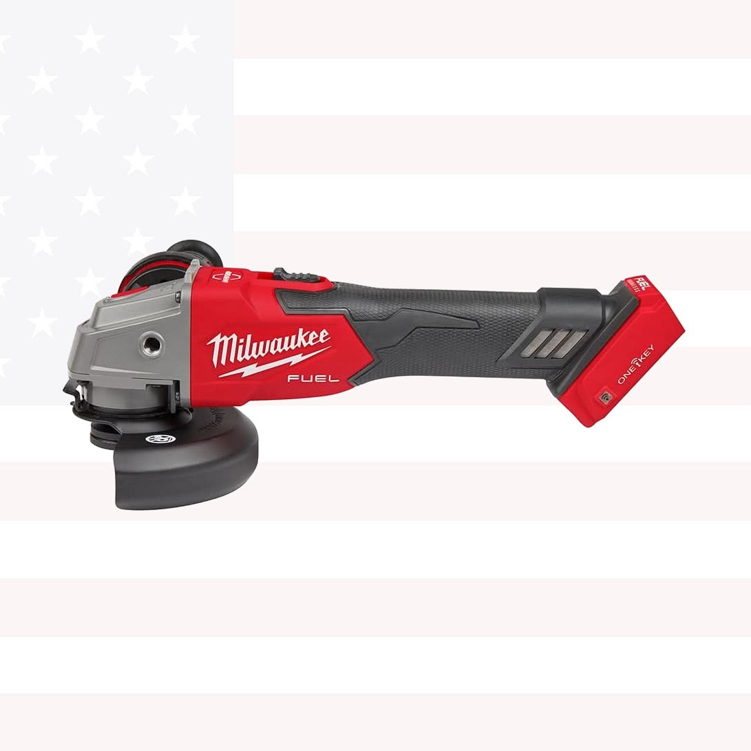 Milwaukee 2883-20 M18 FUEL 4-1/2" / 5" Braking Grinder w/ ONE-KEY Slide Switch, Lock-On