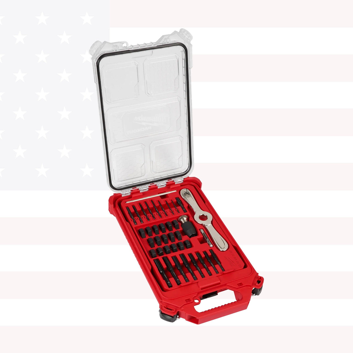 Milwaukee 49-22-5604 SAE Tap and Die PACKOUT Set w/Hex-LOK 2-in-1 Handle 38PC